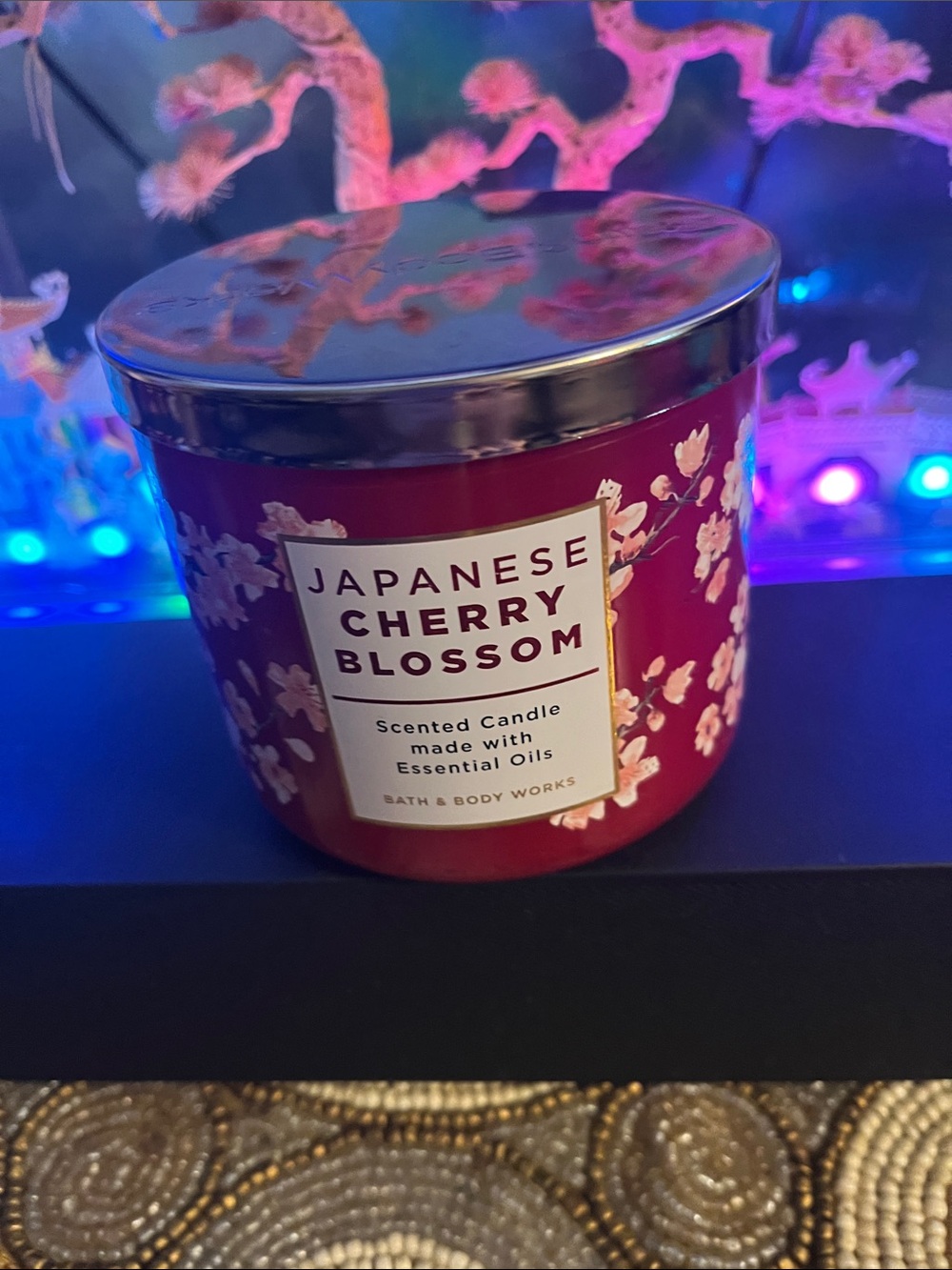 Bath & Body Works Japanese Cherry Blossom Candle - Magenta Pink